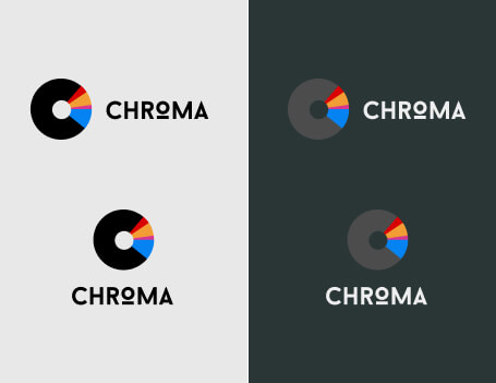 the chroma logo shown over light and dark backgrounds